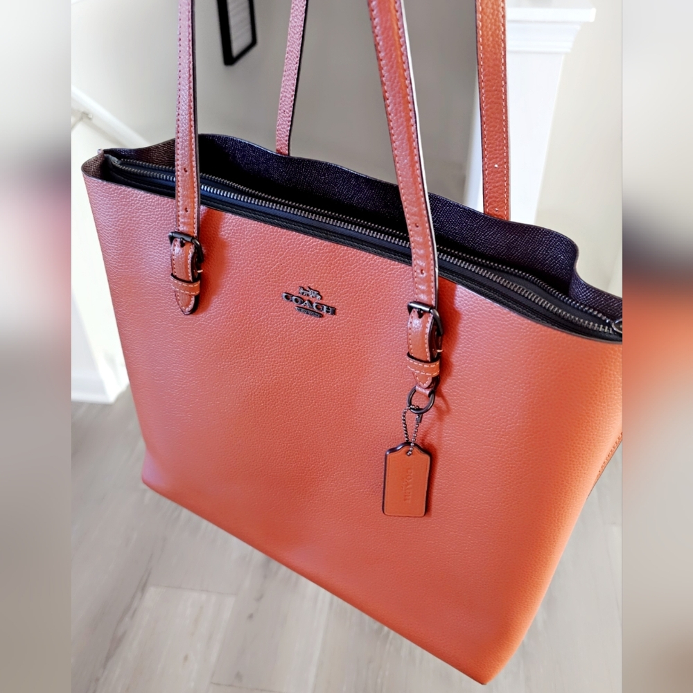 Coach Mollie Tote, Sunset brown, excellent condition